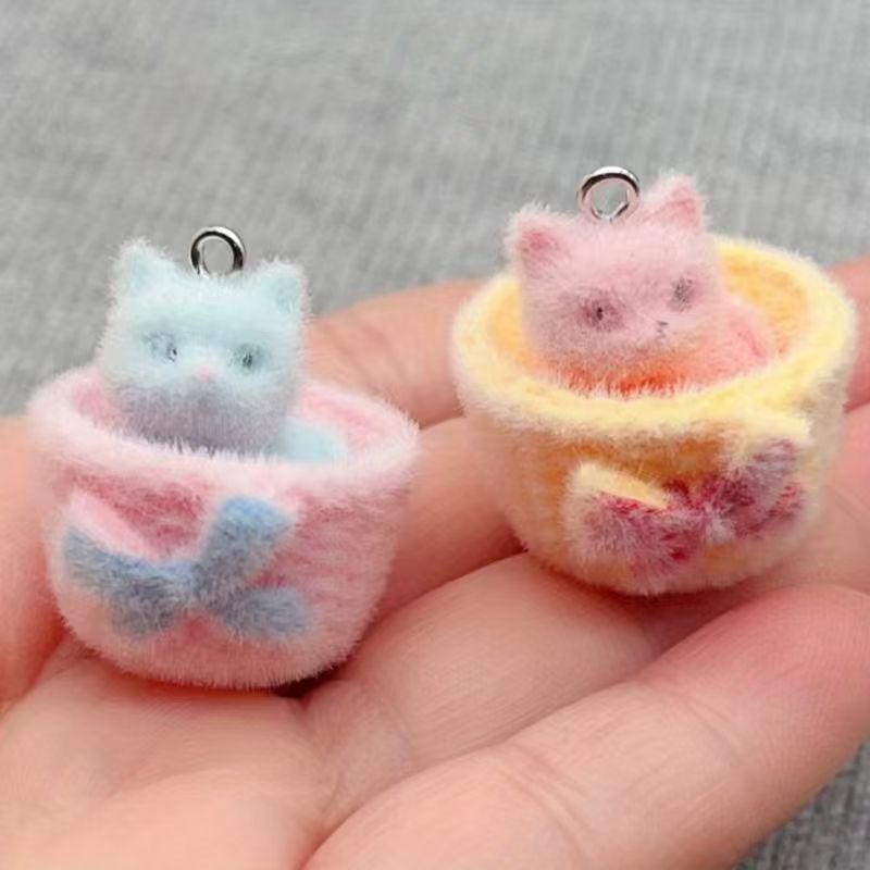Jewelry Making - 4 pendenti a forma di gatto