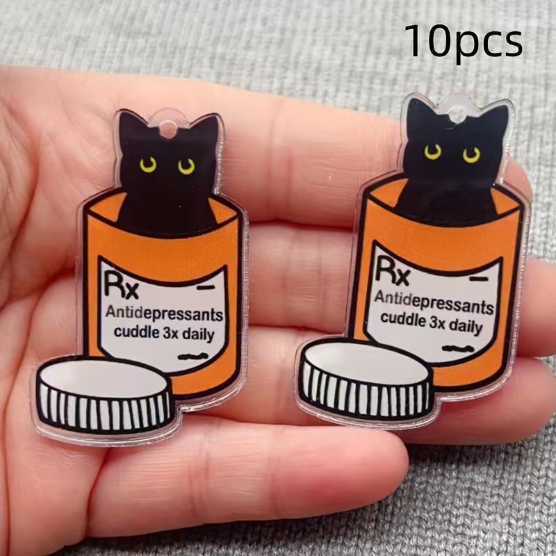 Jewelry Making - 10 pendenti a forma di gatto