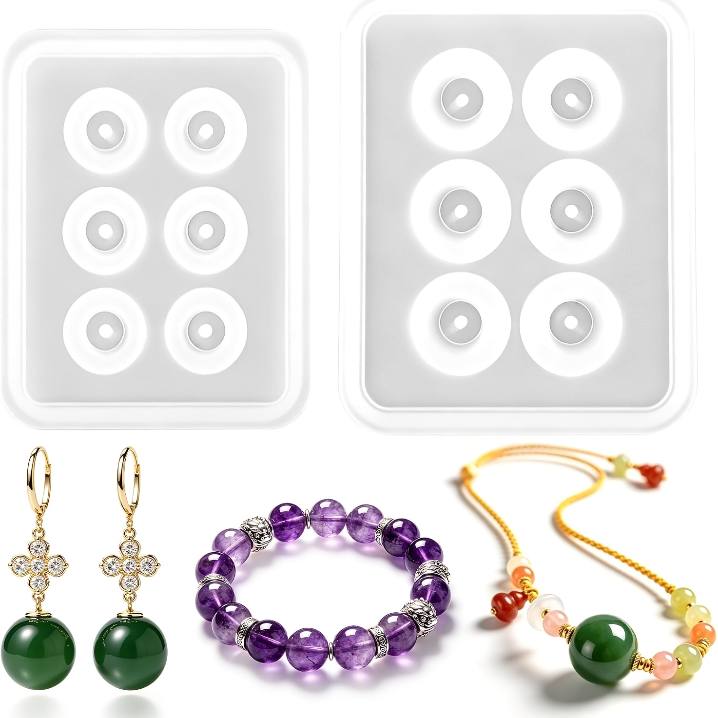 Resin Mold Jewelry - Due Stampi in Silicone Perforati a