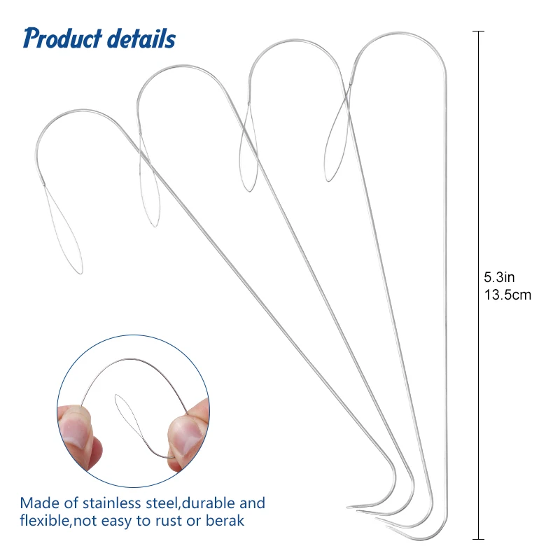 Beading Needle Fine - 2/5 pz 5.3 pollici grande occhio