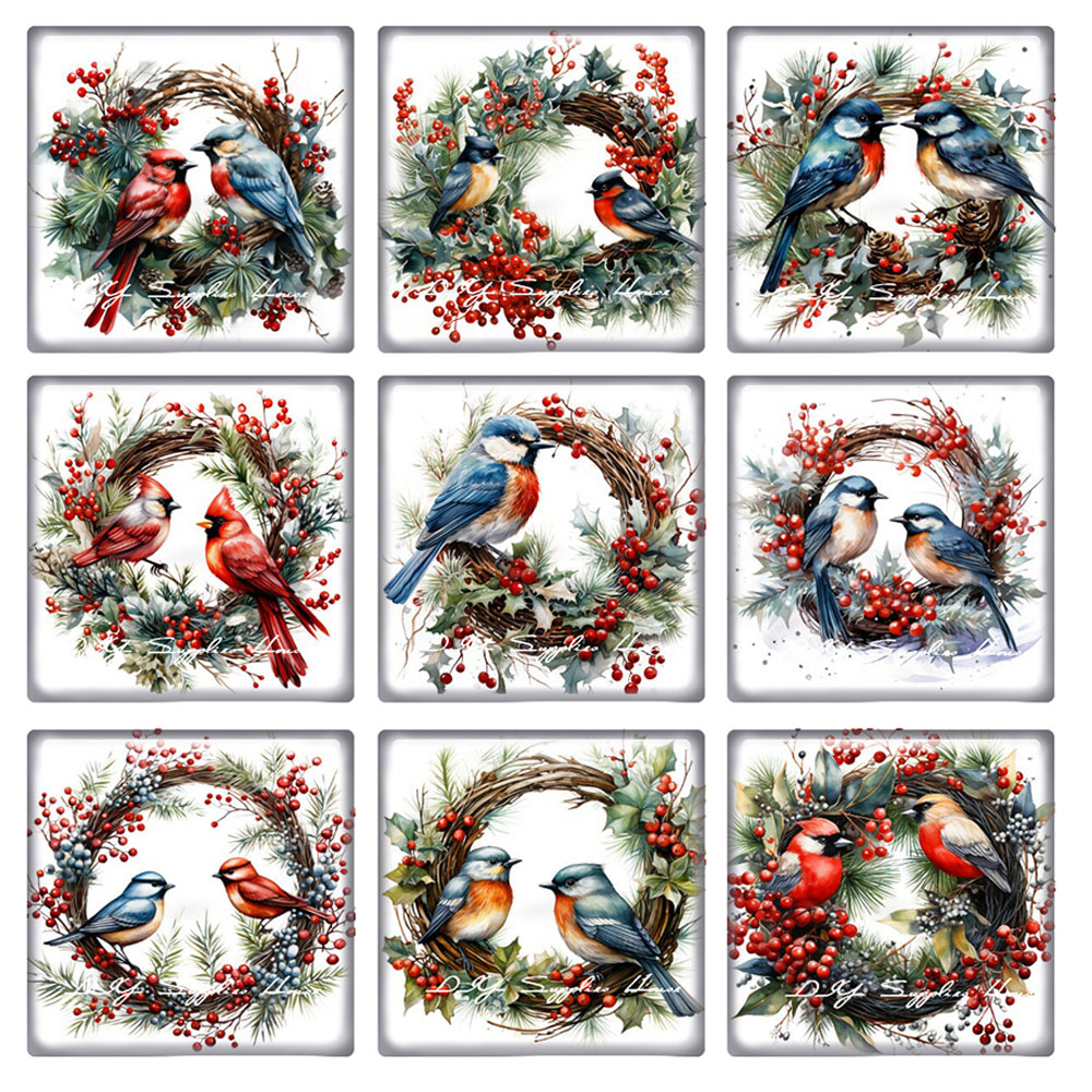 Jewelry Making For Couples - 10 pz/lotto natale X-mas coppia uccelli