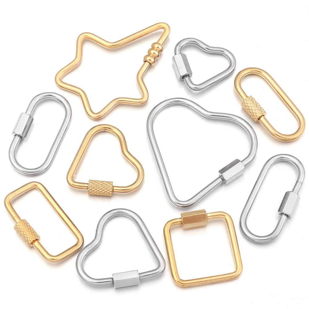 Jewelry Making Supplies - 2pcs oro in acciaio inossidabile a