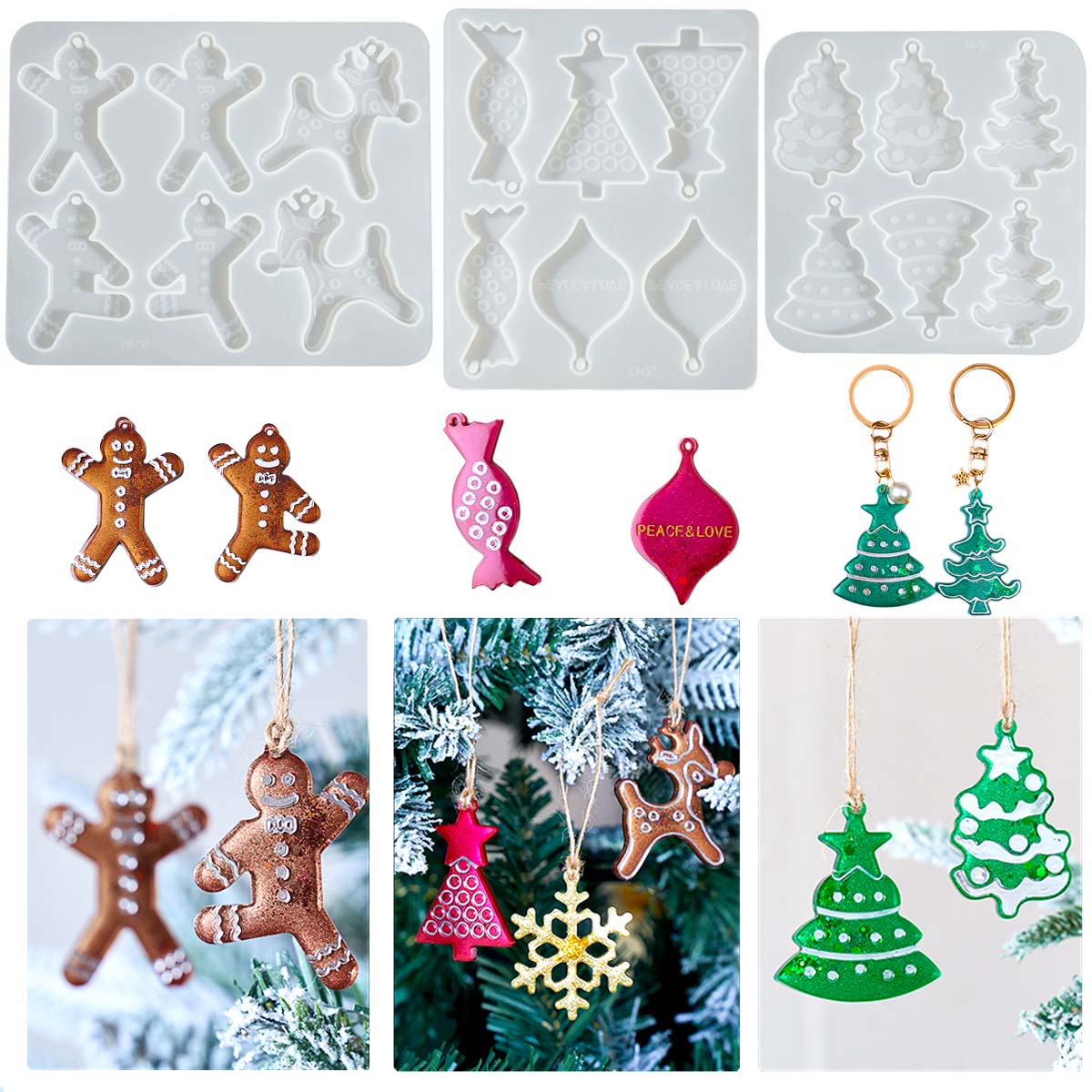 Serie natalizia Orecchini Cion - Resin Mold Jewelry recensione e prezzo