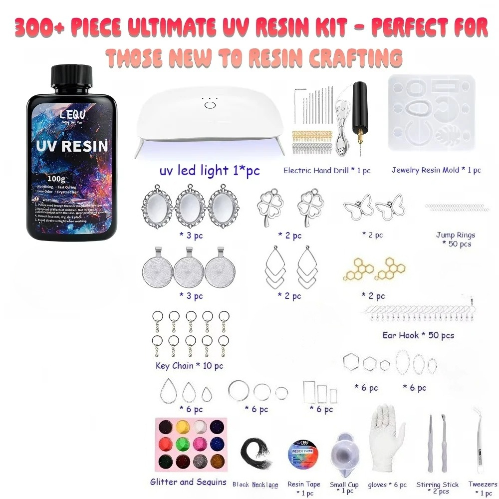 Kit di Resina UV 300 Pezzi, 10 - Jewelry Making Light recensione e prezzo