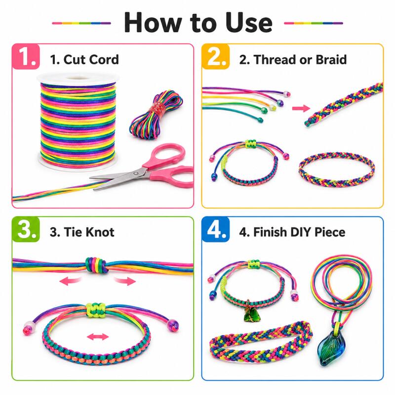 Cordoncino in nylon colorato s - Jewelry Making Using Beads recensione e prezzo
